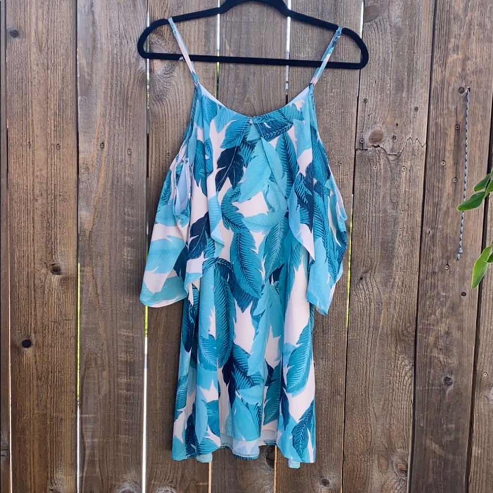 VICI tropical mini cold shoulder dress - Picture 6 of 7